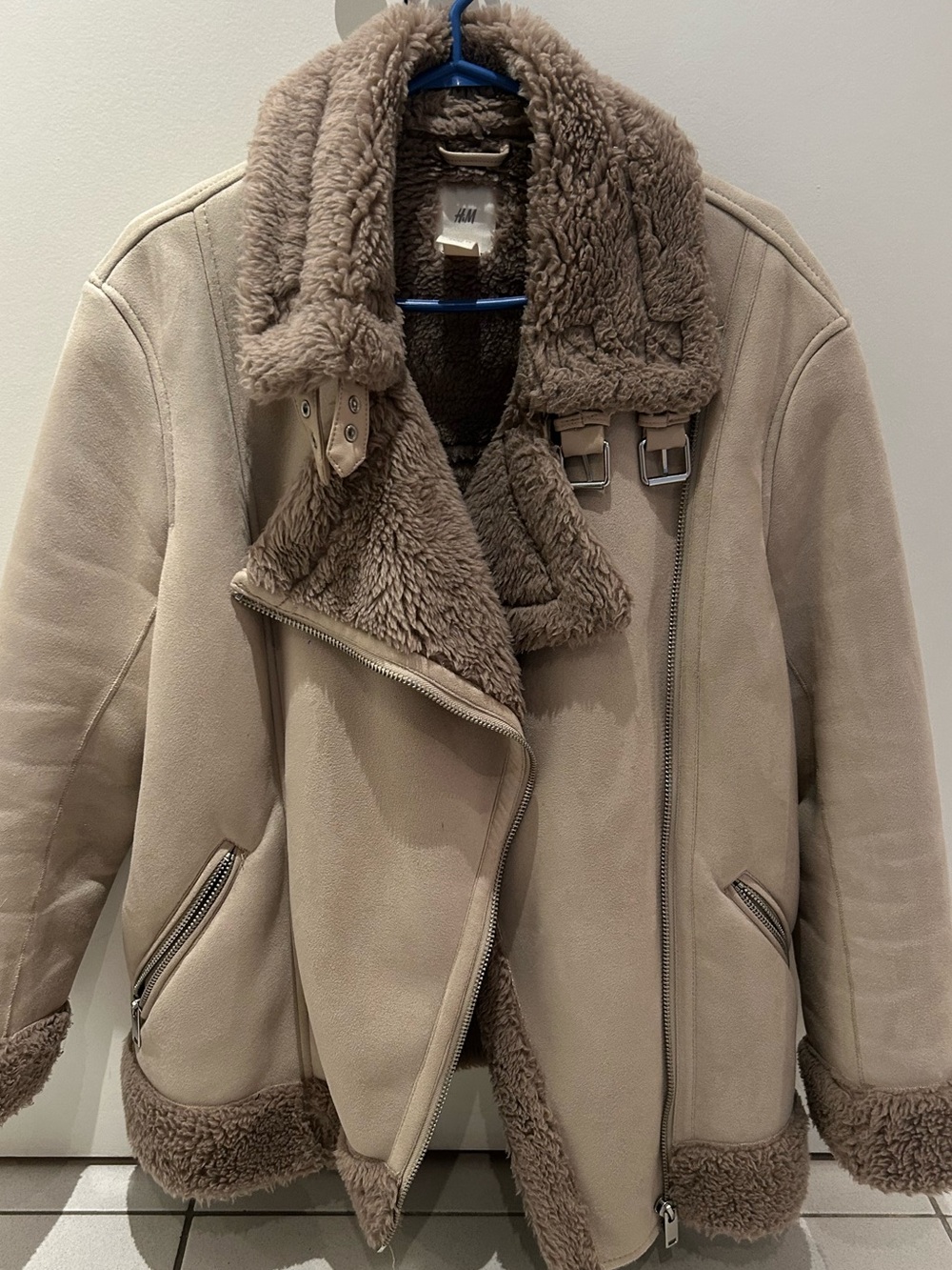 H&M sherling coat